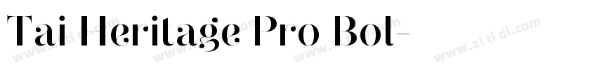 Tai Heritage Pro Bol字体转换